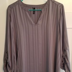Maurice's Gray long sleeve blouse XL